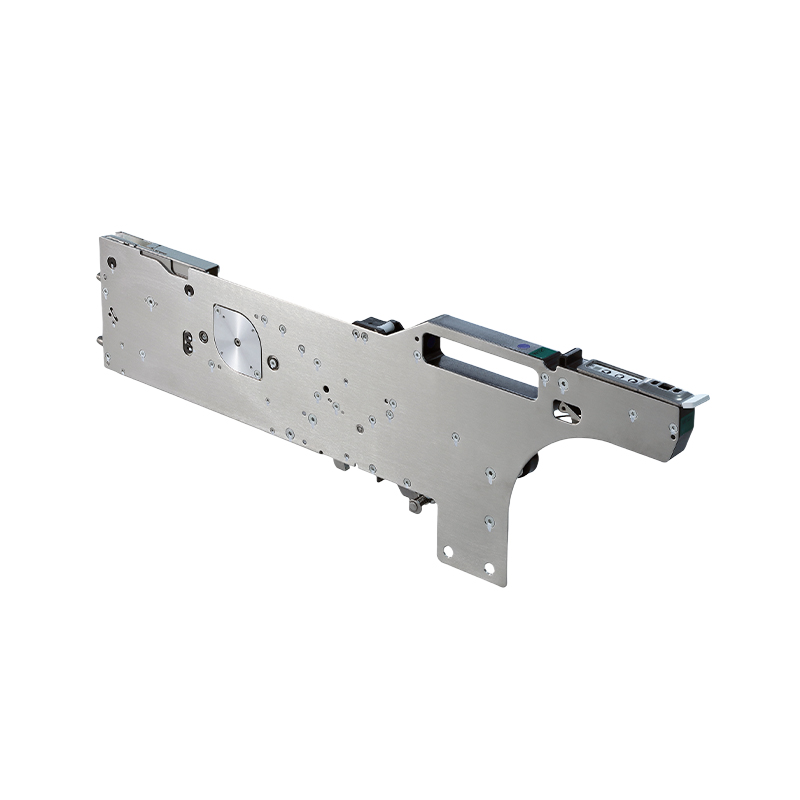 How does the spring constant of the spring in an SMT pick-and-place machine feeder affect the feeding smoothness?